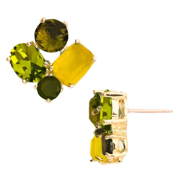kate spade Jewelry - KATE SPADE • Crystal Cluster Earth Tone Earrings